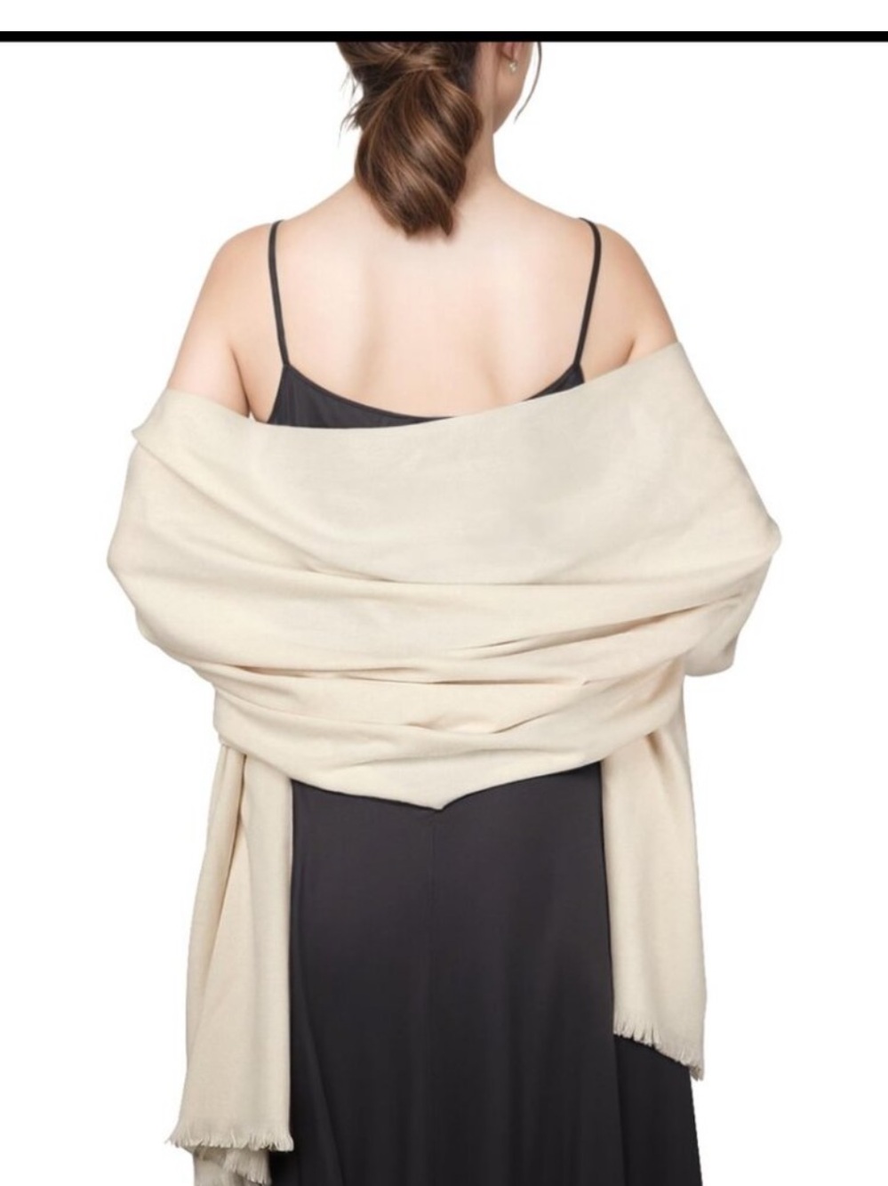 Soft Cashmere-Like Shawl Wrap Elegant Wedding Evening Dress Accessory